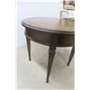 Image 7 : 2 End Tables: 1) 20" × 30½" × 20½"; 1) Round, 23½" Diameter 