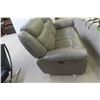 Image 2 : Leather/Leather-Style Reclining Couch, 64" Wide