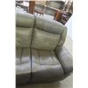 Image 4 : Leather/Leather-Style Reclining Couch, 64" Wide