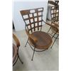 Image 3 : 3 Wrought Iron and Metal Chairs
