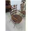 Image 4 : 3 Wrought Iron and Metal Chairs