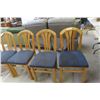 Image 2 : 6 Matching Oak Kitchen/Dining Room Chairs