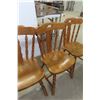 Image 4 : 4 Wood Kitchen Chairs – Matching, Mid-Century Style