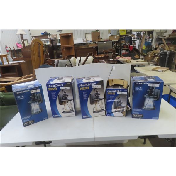 5 New Heath Zenith Wall-Mount Outdoor Lights – Silver