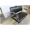 Image 2 : Mid-Century Art Deco Cantilever Bench with Arm Rest, 44" Wide