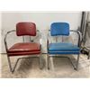 Image 1 : 2 Art Deco Cantilever Chairs with Armrests