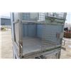 Image 3 : Stainless Steel 2-Tier Rolling Dog Kennel – Veterinary Quality,