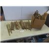 Image 1 : Box Full of Wooden Legs, Spindles, Chair Rungs, and More