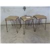 Image 1 : 3 Vintage Stacking Stools