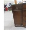 Image 10 : Walnut Buffet with Glass Top, 35" × 21" × 54"