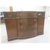 Image 13 : Walnut Buffet with Glass Top, 35" × 21" × 54"
