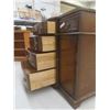 Image 9 : Walnut Buffet with Glass Top, 35" × 21" × 54"