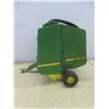 Image 11 : John Deere Metal Toy Tractor 7" × 12" × 8", with Haying Attachments