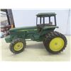Image 2 : John Deere Metal Toy Tractor 7" × 12" × 8", with Haying Attachments