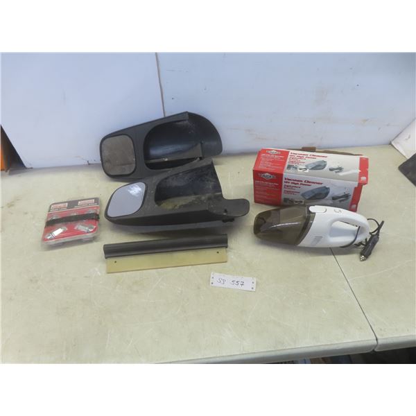 2 Towing Mirrors; Toyota Wheel Locks; 12-Volt Vacuum Cleaner