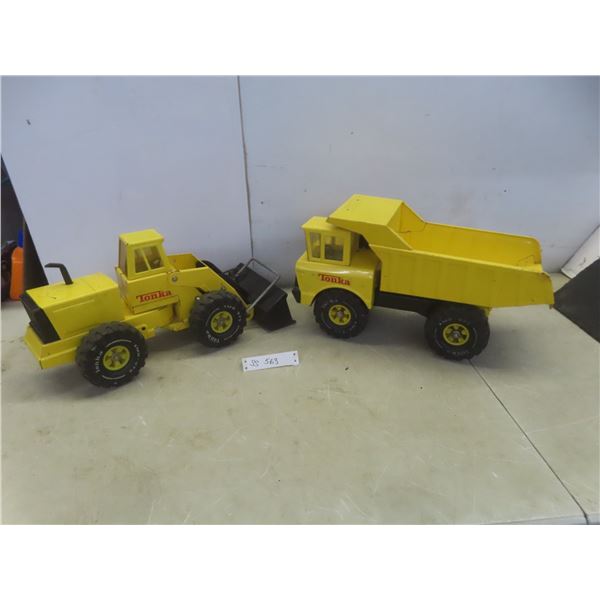 Tonka Metal Dump Truck and Front End Loader