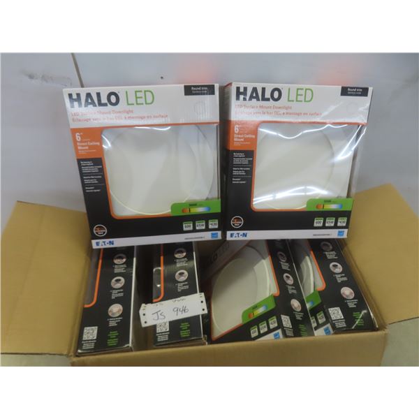 New Halo LED 6" Direct Surface Mount Downlight, NSR – Qty 6