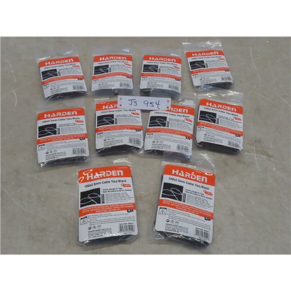 New Zip Ties, 100-Count per Pack, 10 Packs (1000 Total)
