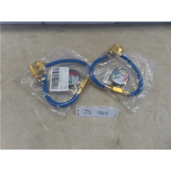 New A/C Refrigerant Recharger Hose with Gauge – Qty 2