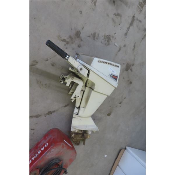 Chrysler 9.9 HP Outboard Motor with Gas Can