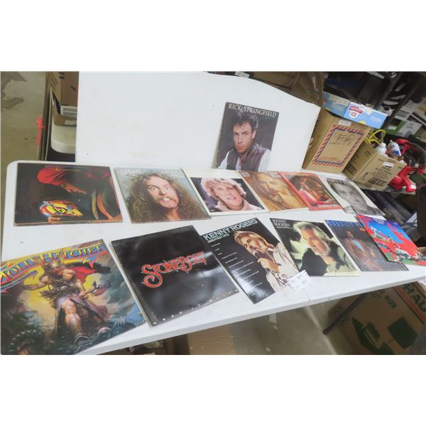 Rock and Soft LP Records: Kenny Rogers, Charley Pride, Molly Hatchet, 