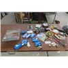 Image 1 : Hardware Lot: Heavy-Duty Stapler, Padlock, Weedeater Blade, Pipe Wrench