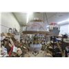 Image 11 : Victorian Hanging Parlor Lamp with Prisms and a Floral Hand 