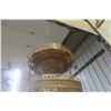 Image 2 : Victorian Hanging Parlor Lamp with Prisms and a Floral Hand 