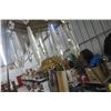 Image 4 : Victorian Hanging Parlor Lamp with Prisms and a Floral Hand 