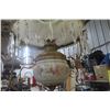 Image 7 : Victorian Hanging Parlor Lamp with Prisms and a Floral Hand 