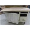 Image 4 : Antique Painted Step-Back Hutch/Cupboard