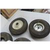 Image 4 : 5 Tires and 2 Rims, Size 4-10/3.50-6 