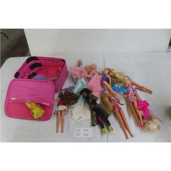 Barbie Dolls with Case