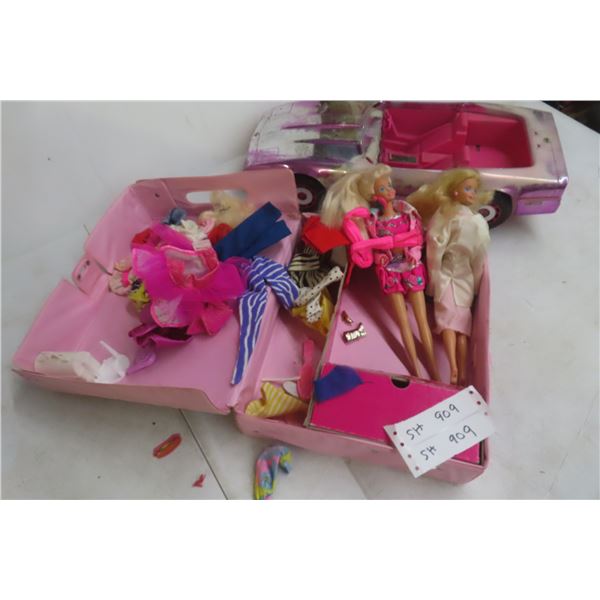 Barbie Doll Clothes and Case, and More