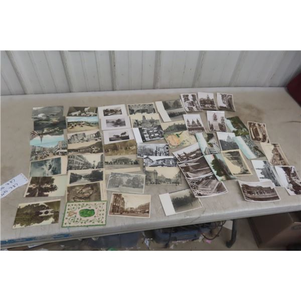 56 Vintage Post Cards, 1930s–1940s