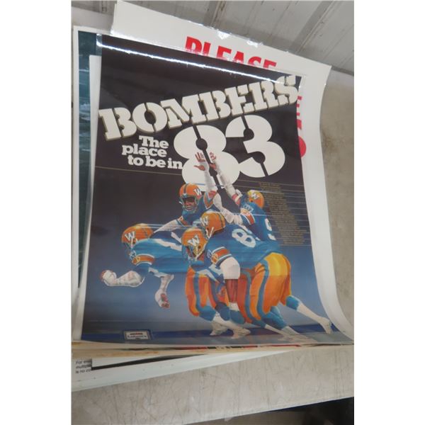 14 Laminated Large Posters: 1983 Winnipeg Blue Bombers, Scenic and Funny