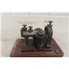 Image 1 : Vintage J.H. Bunnell and Co. Electric Main Line Sounder – Wood Base, Brass Parts