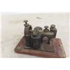 Image 4 : Vintage J.H. Bunnell and Co. Electric Main Line Sounder – Wood Base, Brass Parts