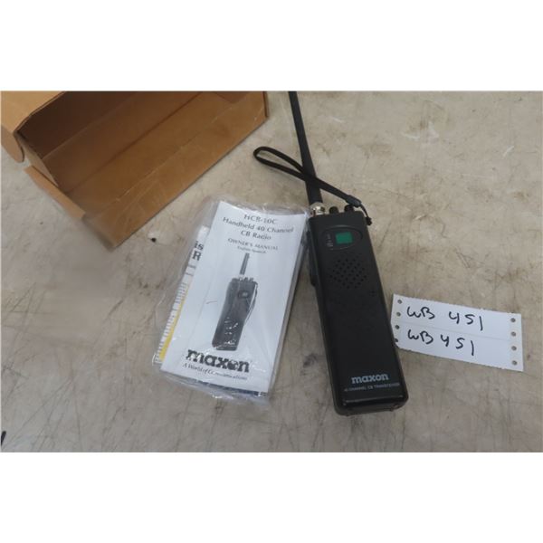 HCB-10C Handheld 40-Channel CB Radio with Manual, Original Box – Unused