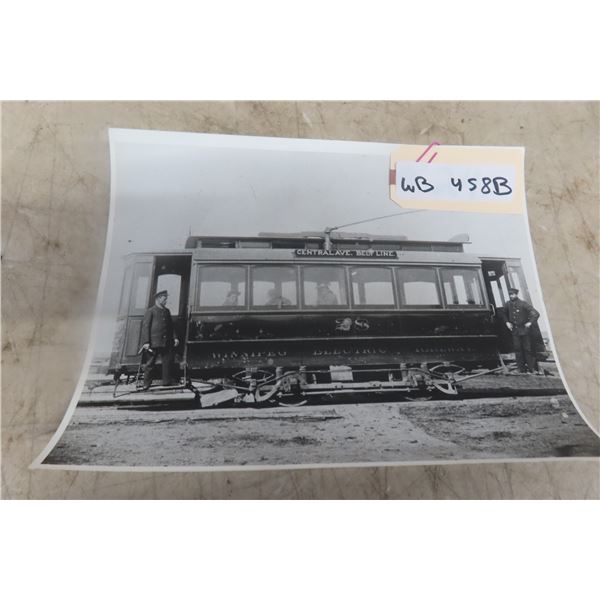 Rare Manitoba Archives B&W Photo of Winnipeg Electric Company #28 Central Ave Belt Line, circa 1895