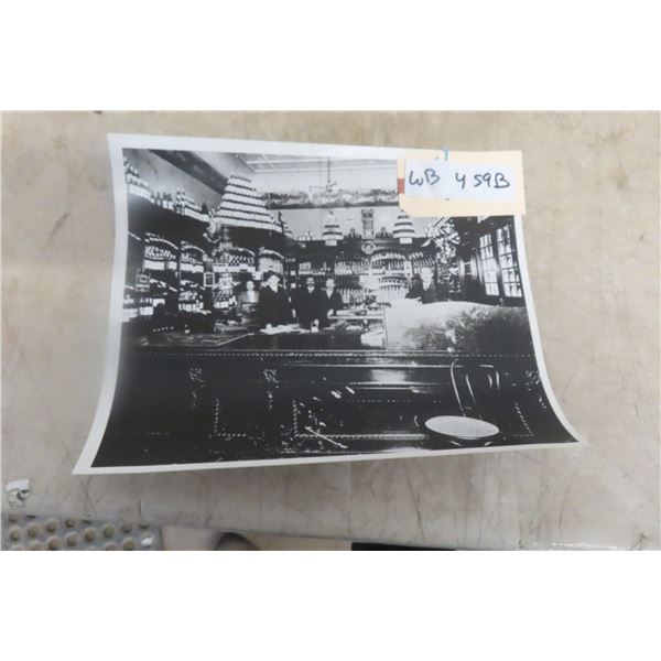 Rare Manitoba Archives B&W Photo of Winnipeg Hudson's Bay Company Interior Liquor Store, circa 1909