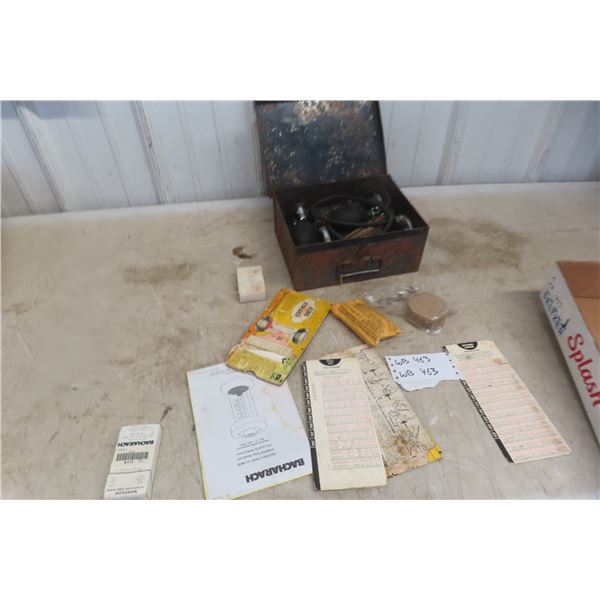 Antique Fyrite Bacharach Gas Analyzer Testing Kit in Metal Case with Instructions