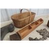Image 6 : Antique Cheese Box, Architectural Wood Hardware and Storage Case