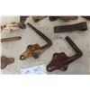 Image 2 : Antique Gate Hardware, Blacksmith Hammer Head, Sawset Vice and Spoon
