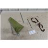 Image 1 : Vintage Toyota Tire Jack, Lug Wrench and Hub Tool Kit in Green Motor Bag, Made in Japan; and More