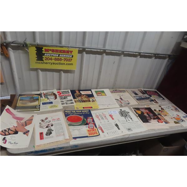 18 Vintage Advertising Magazine Pictures: Magic Baking Powder, Fountain Pens, General Store Products