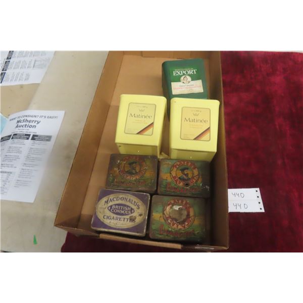 7 Vintage Tobacco Tins and Cases