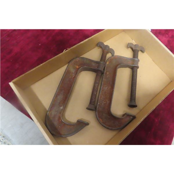 2 Taylor Forbes Company No. 16 C-Clamps – Blacksmith Style