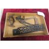 Image 1 : Antique Farm Implements: Tool Box, Seed Gauge, Saw Set Clamp