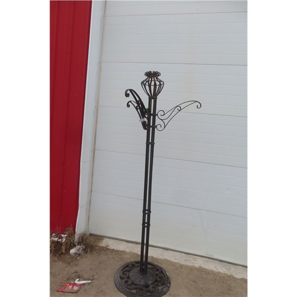 Wrought Iron Plant Hanger Stand, 7'